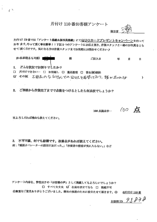 湯河原町・30代男性/匿名希望様